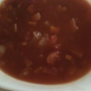 チリビーンズ風トマトスープ